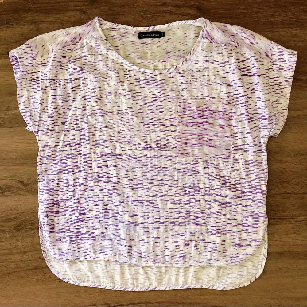 Calvin Klein Women’s Shirt Purple & White
